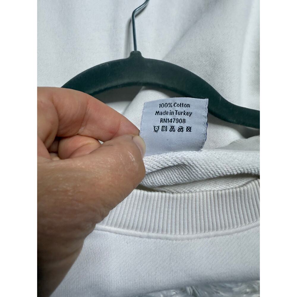 Outdoor Voices Sweatshirt Women's Medium White Long Sleeve Color Logo Oversized - Picture 4 of 5